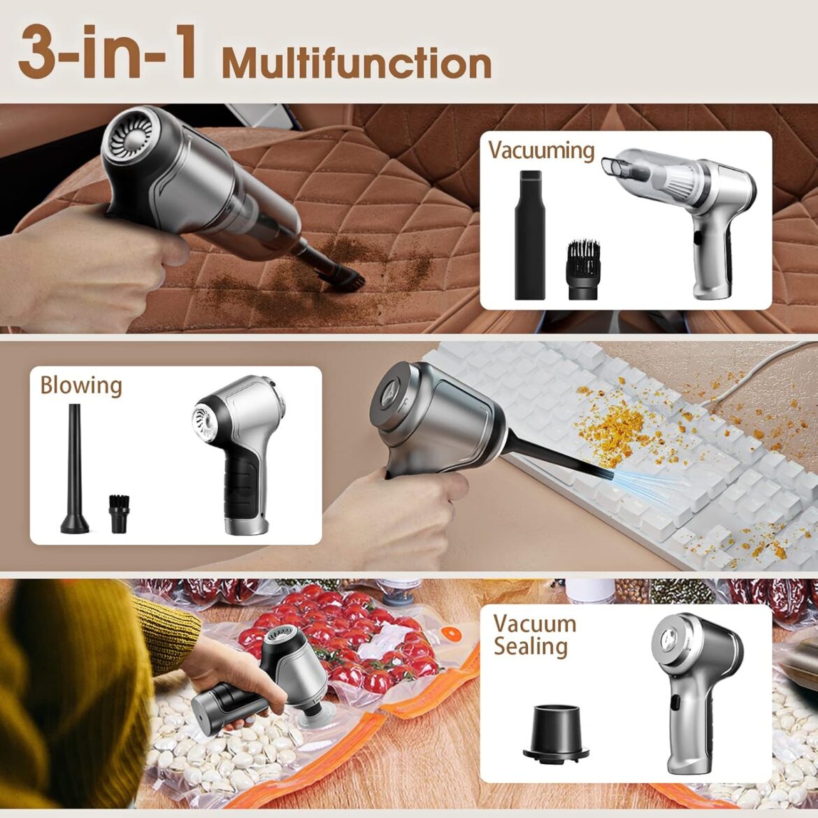 Handheld Car Vacuum Cleaner Cordless - Image 9