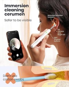 Smart Visual Ear Cleaner with HD Camera and LED – Wireless Otoscope with Tweezers