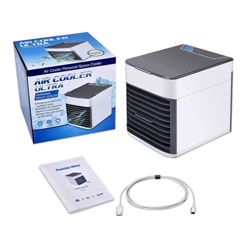 CoolAir Ultra – USB Personal Space Air Cooler with LED Light