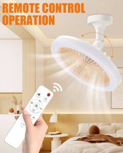 LED Ceiling Fan Light with E27 Base – Easy Plug-In Installation